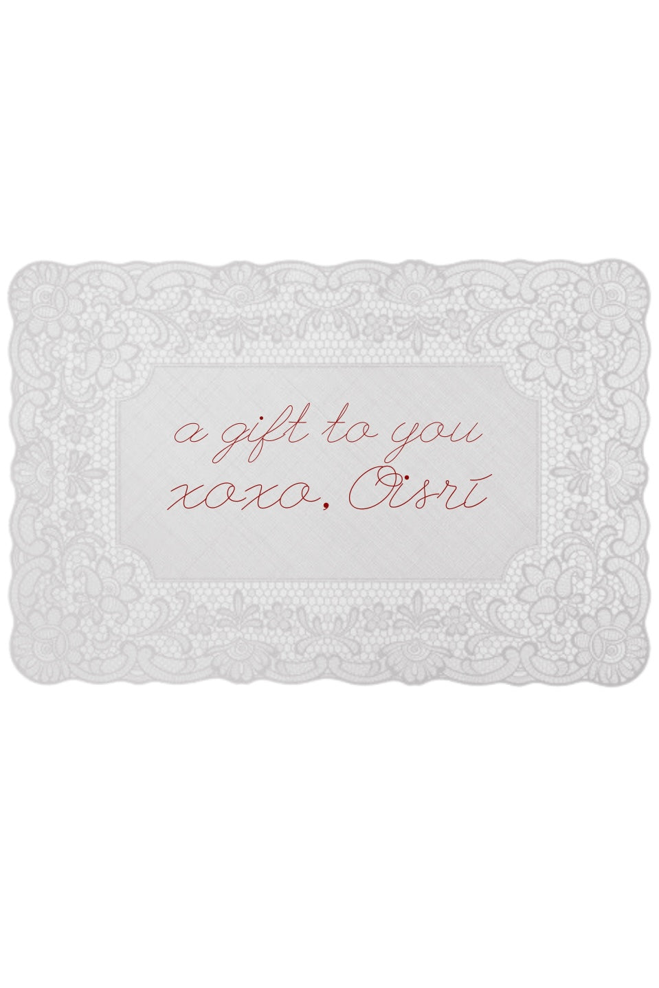Oisrí E-gift card