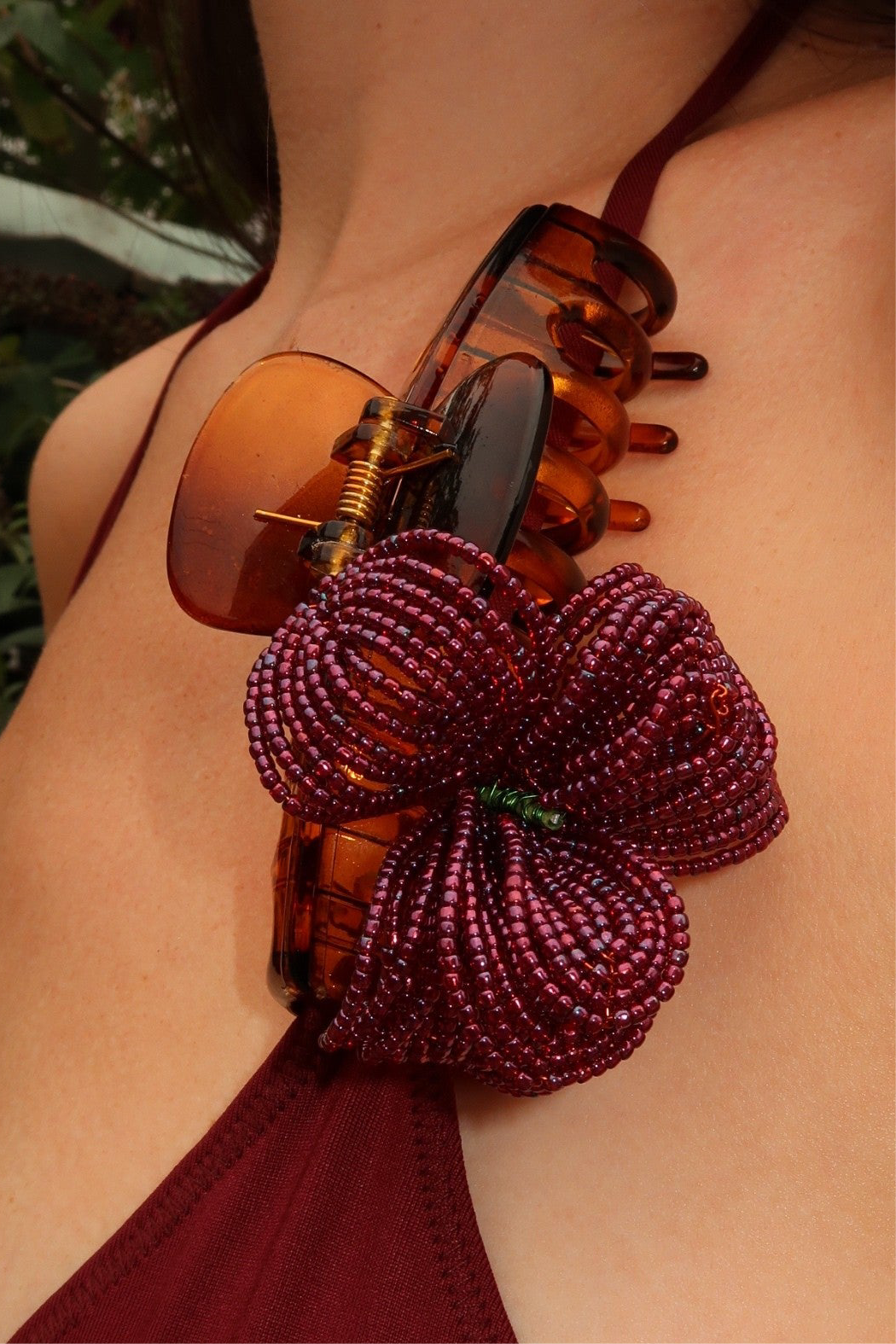 Rose claw clip