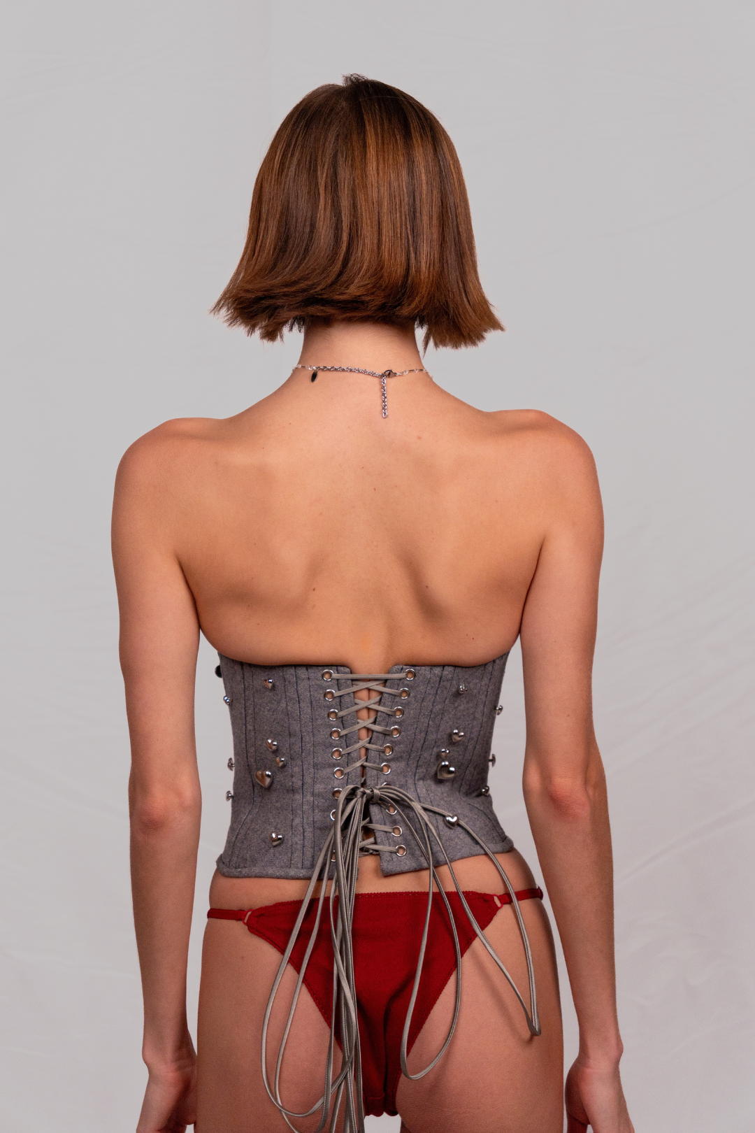 Chrome Heart Button Corset